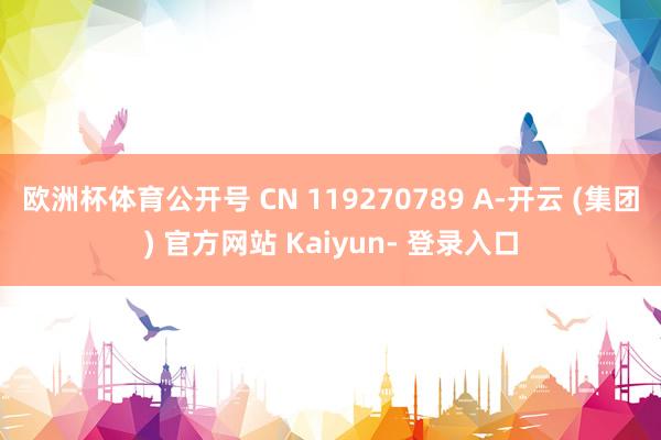 欧洲杯体育公开号 CN 119270789 A-开云 (集团) 官方网站 Kaiyun- 登录入口