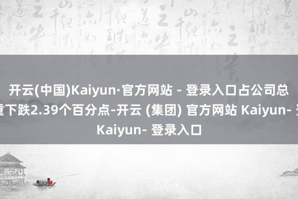 开云(中国)Kaiyun·官方网站 - 登录入口占公司总钞票比重下跌2.39个百分点-开云 (集团) 官方网站 Kaiyun- 登录入口