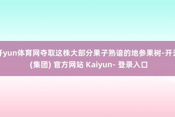 开yun体育网夺取这株大部分果子熟谙的地参果树-开云 (集团) 官方网站 Kaiyun- 登录入口